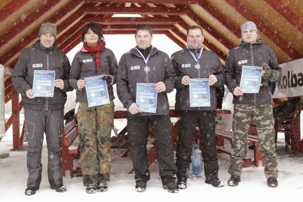 Klasyfikacja drużynowa - PARK WODNY JURA Team (1. miejsce)Od lewej: Gabriel Węcel, Jolanta Wiśniewska (4. miejsce w&nbsp;HFT1), Adrian Kała, Sławomir Czapla, Radosław Koclęga